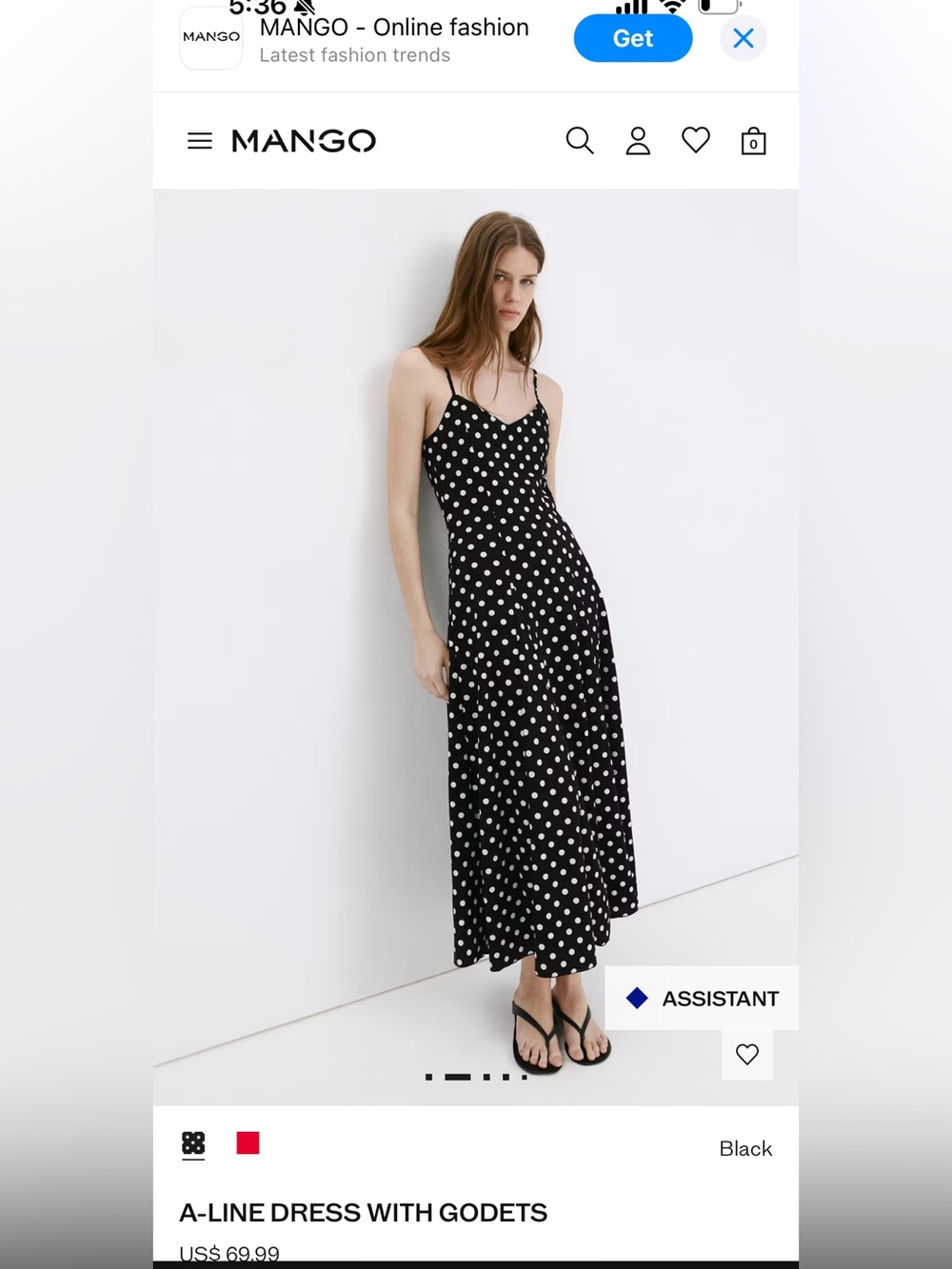 Mango Polka Dot Dress